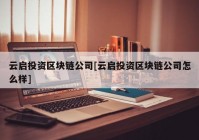 云启投资区块链公司[云启投资区块链公司怎么样]