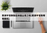 新湖中宝参股区块链公司了吗[新湖中宝有哪些股权]